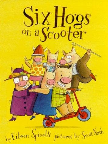 Cover of Six hogs on a scooter
