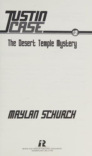 Cover of The desert temple mystery (Justin Case)