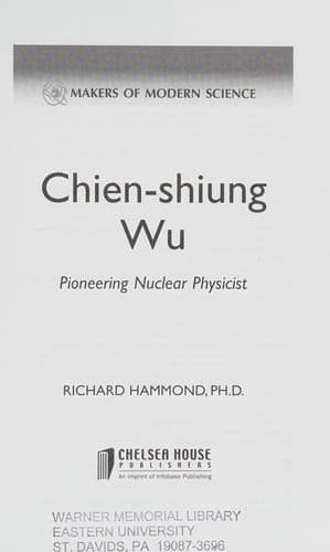 Cover of Chien-shiung Wu