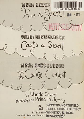 Cover of Heidi Heckelbeck has a secret