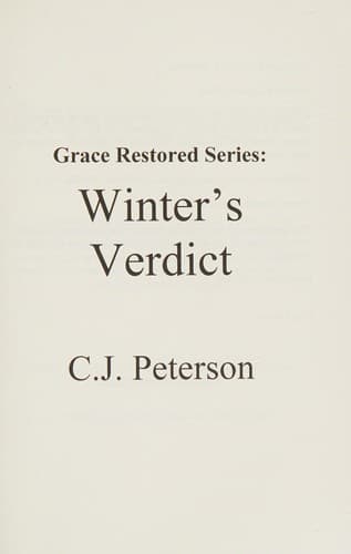 Cover of Winter's verdict