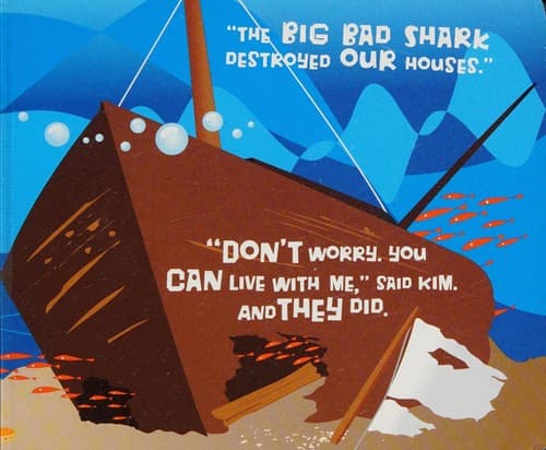 Cover of Three Little Fish and the Big Bad Shark - A Board Book