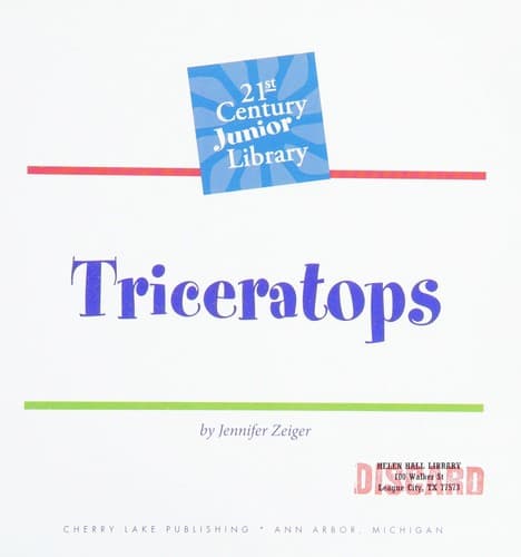 Cover of Triceratops