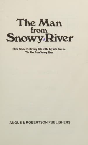 Cover of The man from Snowy River