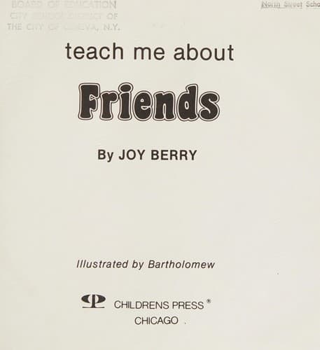 Cover of Teach me about friends