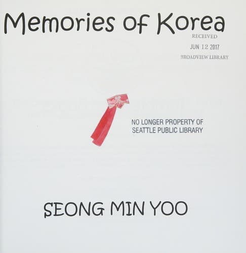 Cover of Memories of Korea