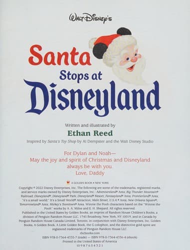 Cover of Santa Stops at Disneyland (Disney Classic)
