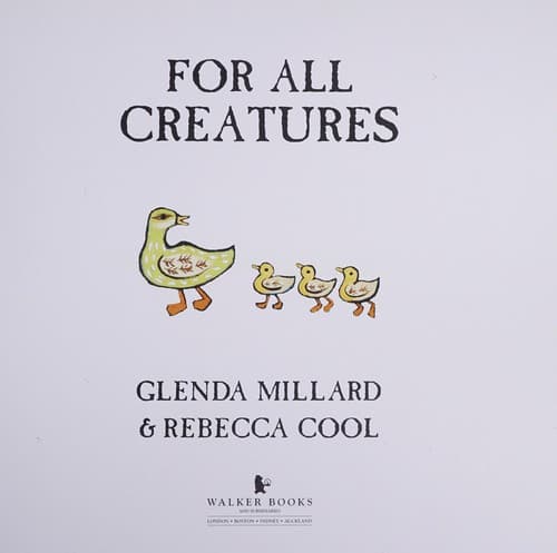 Cover of For all creatures