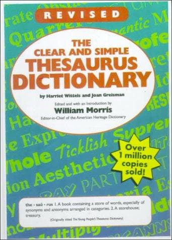 Cover of The Clear and Simple Thesaurus Dictionary