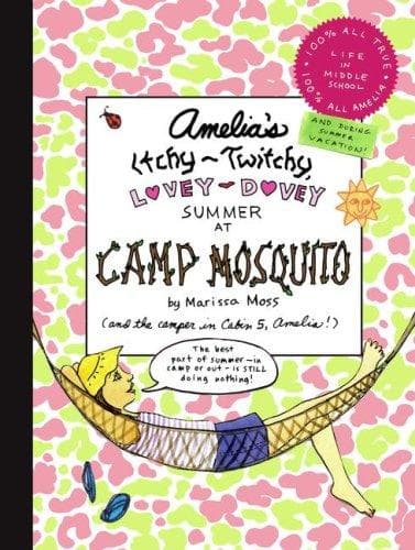 Cover of Amelia's Itchy-Twitchy, Lovey-Dovey Summer at Camp Mosquito (Amelia)