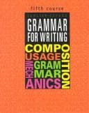 Cover of Grammar for Writing