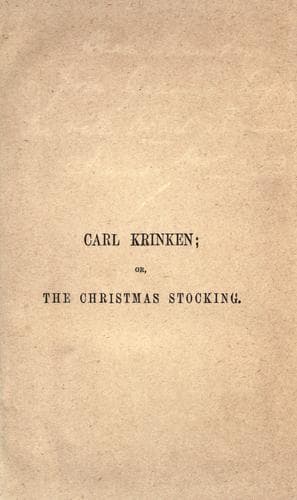 Cover of Carl Krinken, or, The Christmas stocking