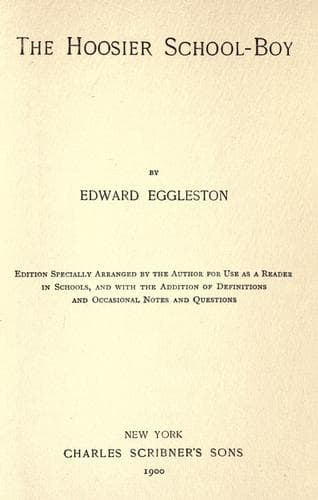 Cover of The Hoosier school-boy