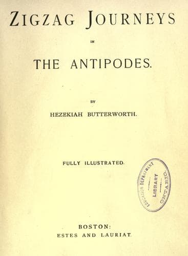 Cover of Zigzag journeys in the antipodes