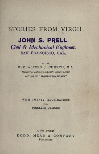 Cover of Stories from Virgil