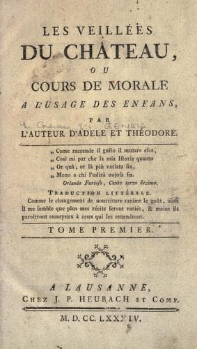 Cover of Les veillées du chateau, ou, Cours de morale a l'usage des enfans