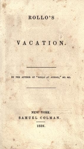 Cover of Rollo's vacation