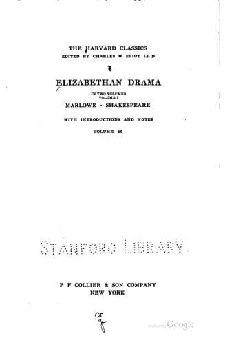 Cover of Elizabethan Drama