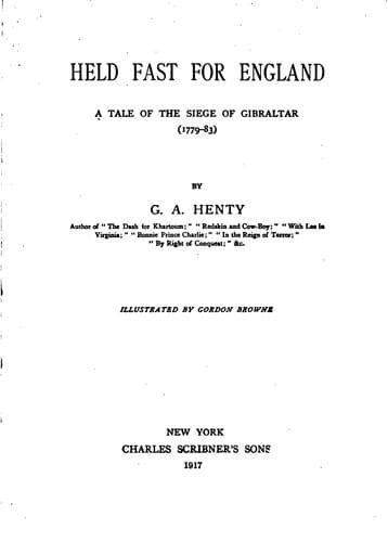 Cover of Held Fast for England