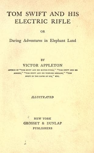 Cover of Tom Swift and His Electric Rifle