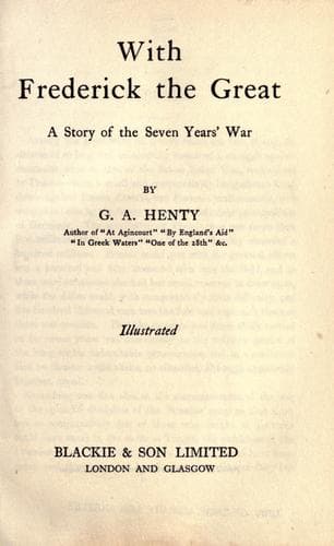 Cover of With Frederick the Great