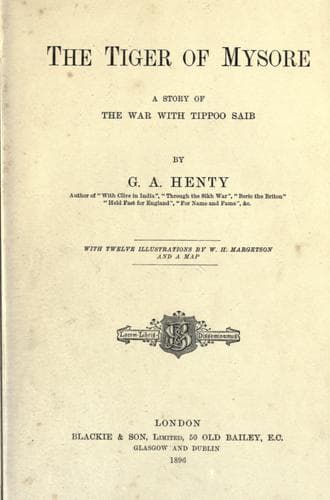 Cover of The Tiger of Mysore