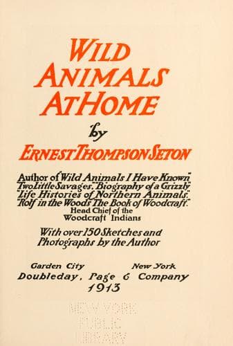 Cover of Wild animals at home