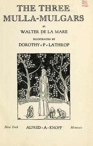 Cover of The three royal monkeys, or the three mulla-mulgars