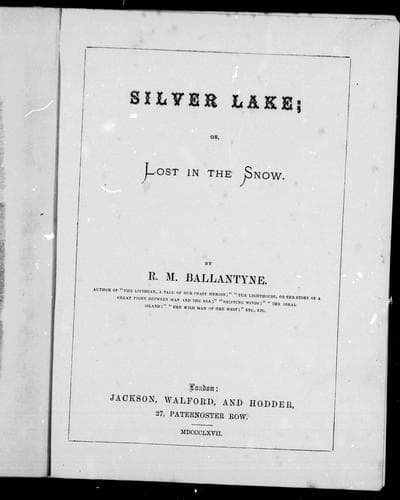 Cover of The silver lake, or, Lost in the snow