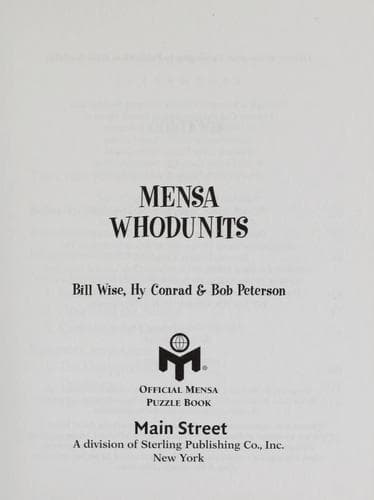 Cover of Mensa whodunits