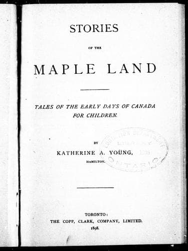 Cover of Stories of the maple land