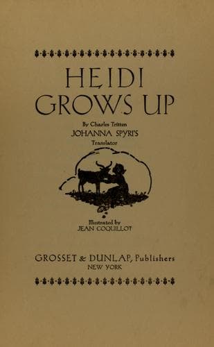 Cover of Heidi grows up