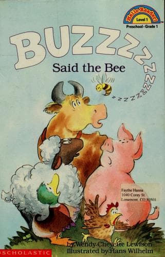 Cover of Buzz said the bee