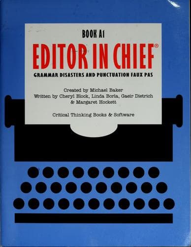 Cover of Editor in chief