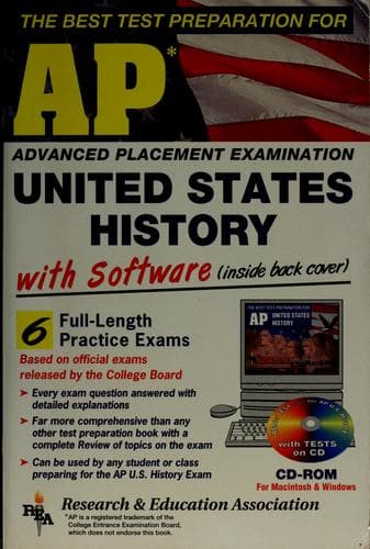 Cover of The best test preparation for the advanced placement examination, United States history with CD-ROM for both Windows & Macintosh