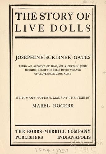 Cover of The story of live dolls