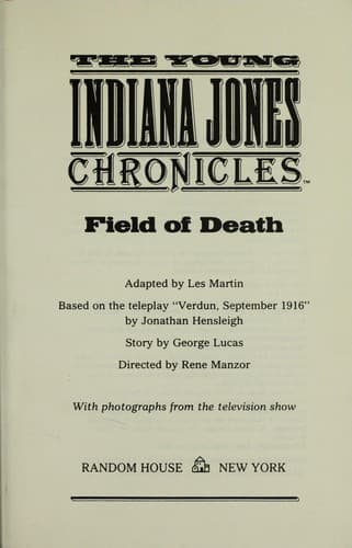 Cover of FIELD OF DEATH #TV-2 (The Young Indiana Jones Chronicles, TV-2)