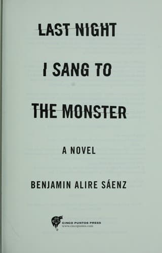 Cover of Last night I sang to the monster
