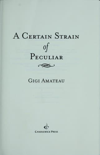 Cover of A certain strain of peculiar