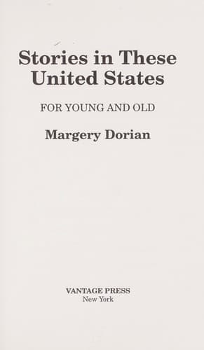 Cover of Stories in these United States