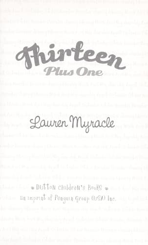 Cover of Thirteen plus one