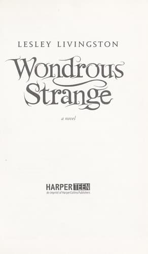 Cover of Wondrous Strange (Wondrous Strange #1)