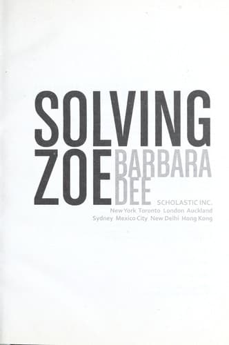 Cover of Solving Zoe