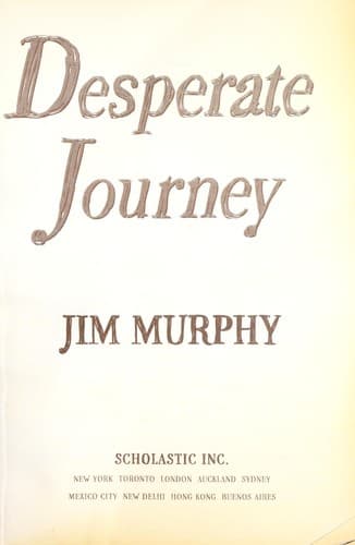 Cover of Desperate journey
