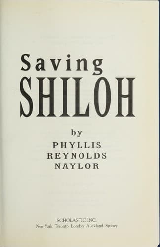 Cover of Saving Shiloh