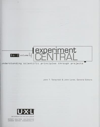 Cover of Experiment central : understanding scientific principles through projects