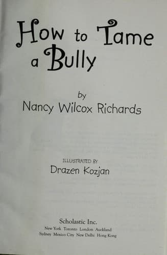 Cover of How to tame a bully