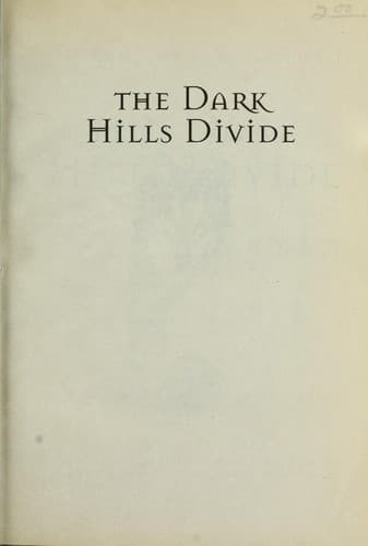 Cover of The Dark Hills Divide (The Land of Elyon, #1)