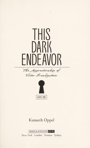 Cover of This dark endeavor