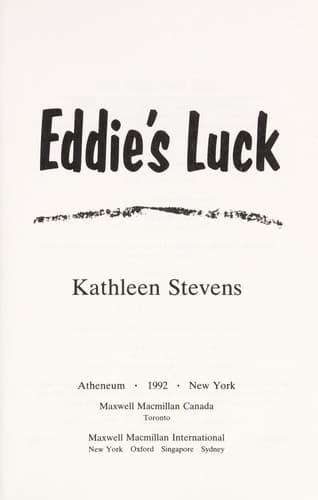 Cover of Eddie's luck
